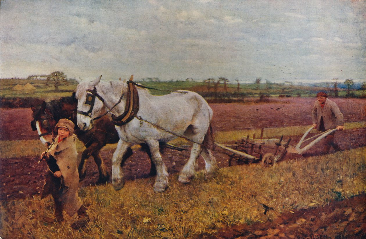 Pløjning, 1889 1935 af George Clausen