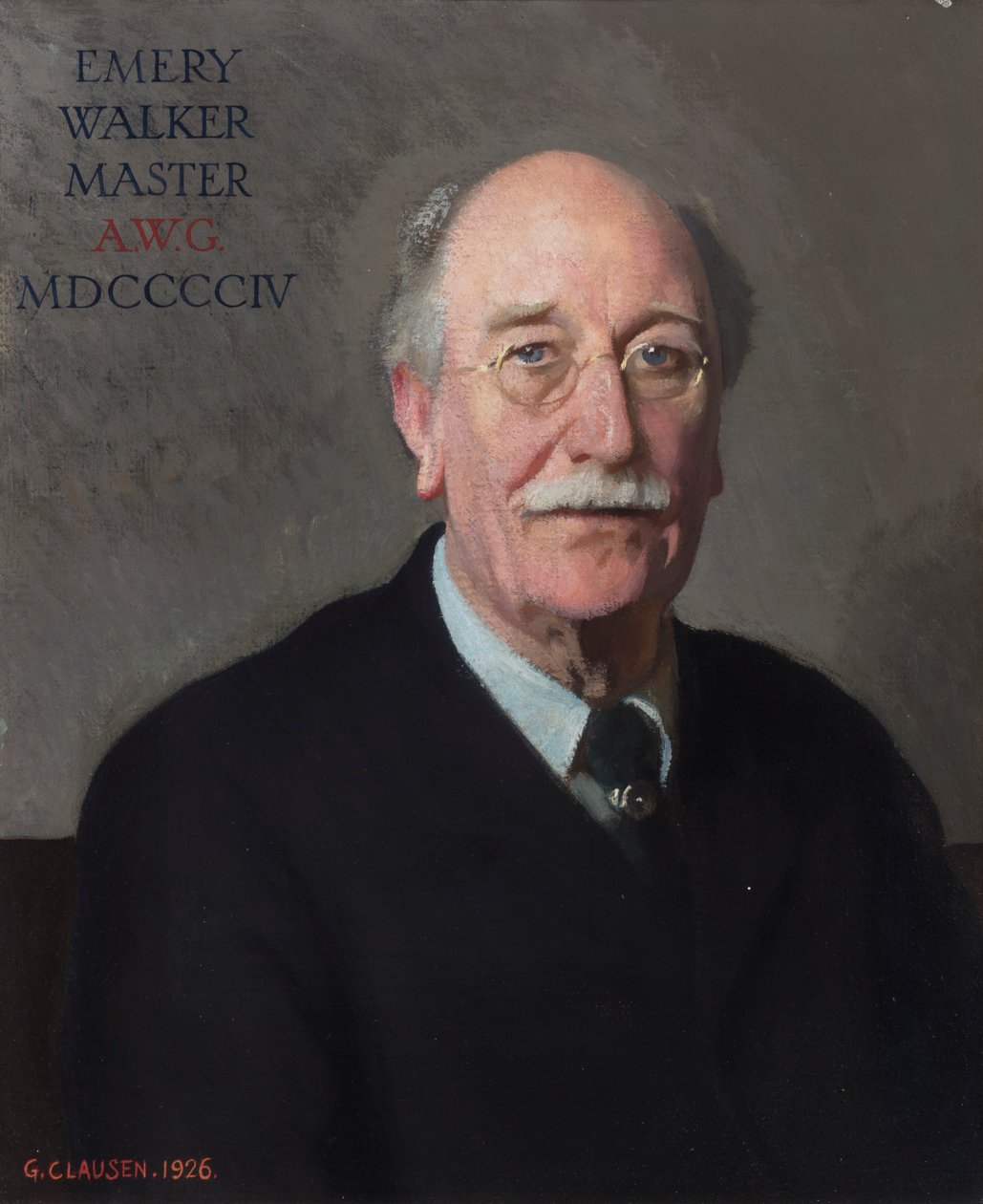 Portræt af Sir Emery Walker af George Clausen