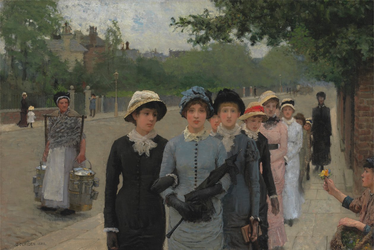 Skolepiger af George Clausen