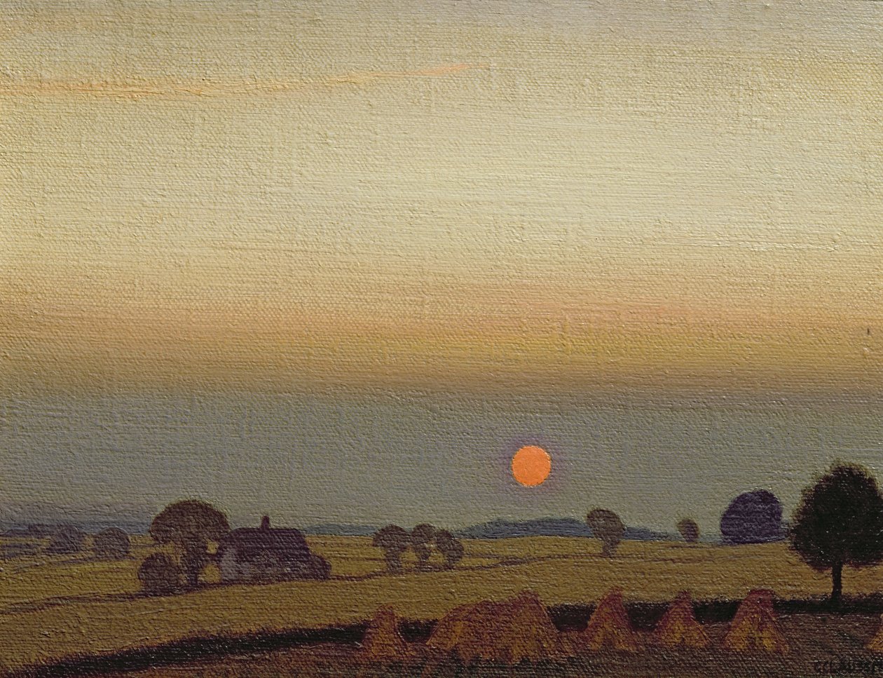 Solnedgang, ca. 1920 af George Clausen