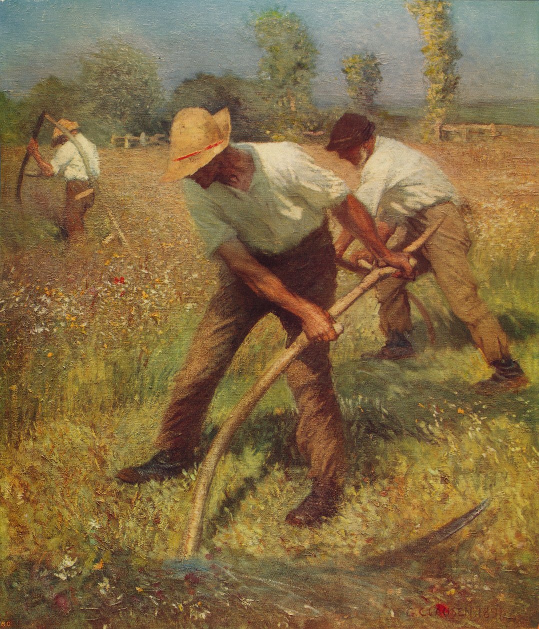 Plæneklipperne, c1891, c1915 af George Clausen