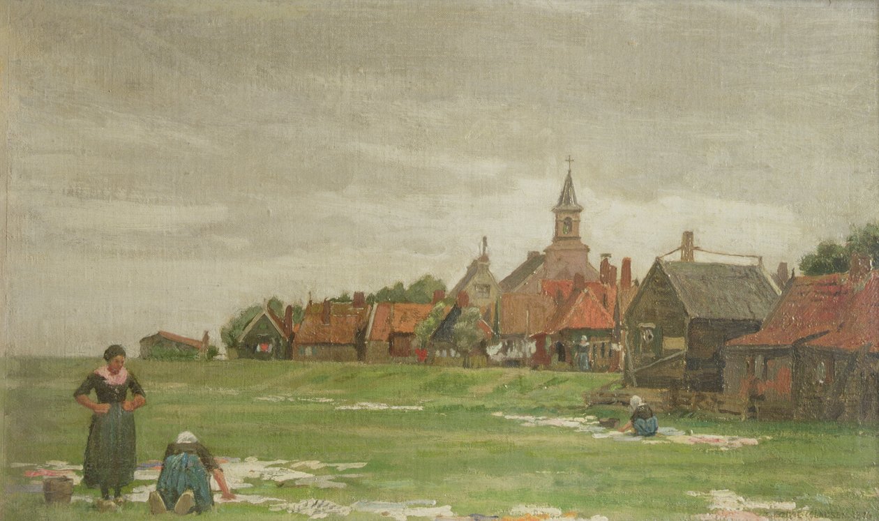Washerwomen, Holland, 1876 (bestyrelse) af George Clausen