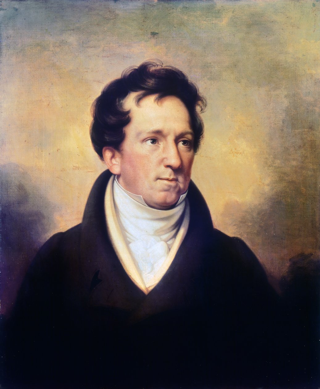 Portræt af Charles Mathews (1776-1835), engelsk skuespiller og teaterchef, maleri af George Clint (1770-1854), olie på lærred af George Clint