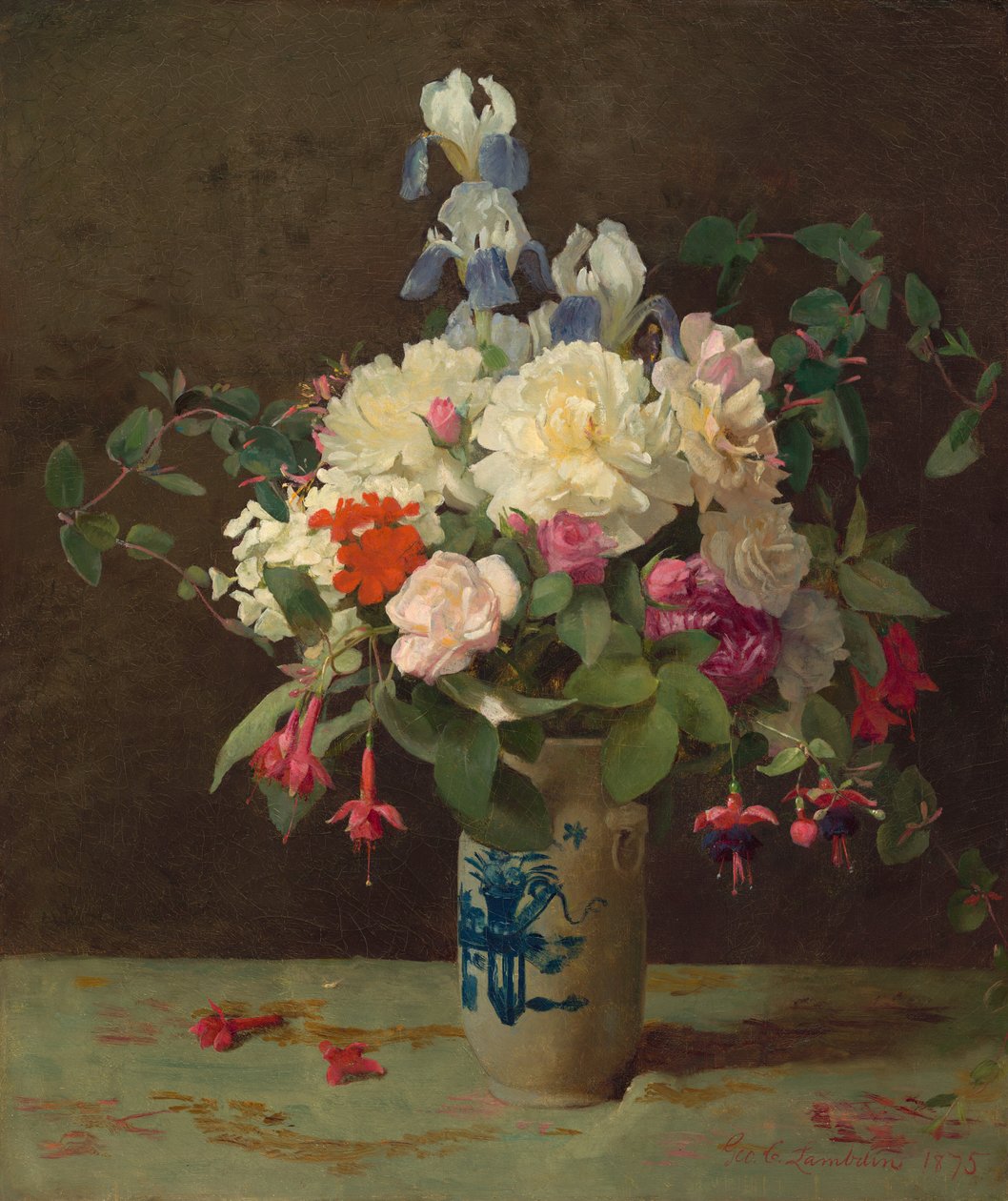 Vase med blomster af George Cochran Lambdin