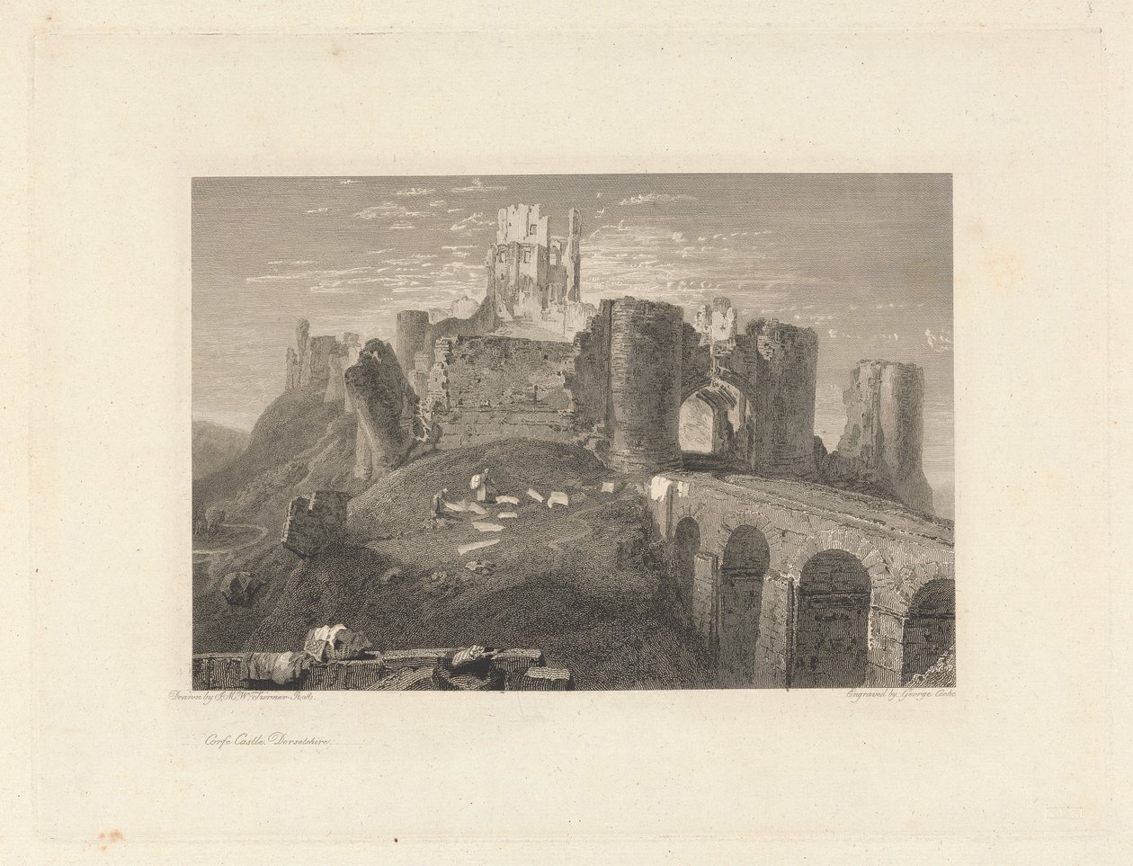 Corfe Castle, Dorsetshire af George Cooke