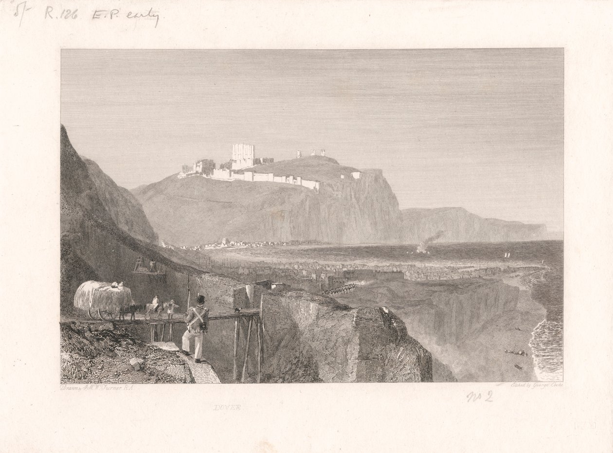 Dover fra Shakespeares Cliff af George Cooke