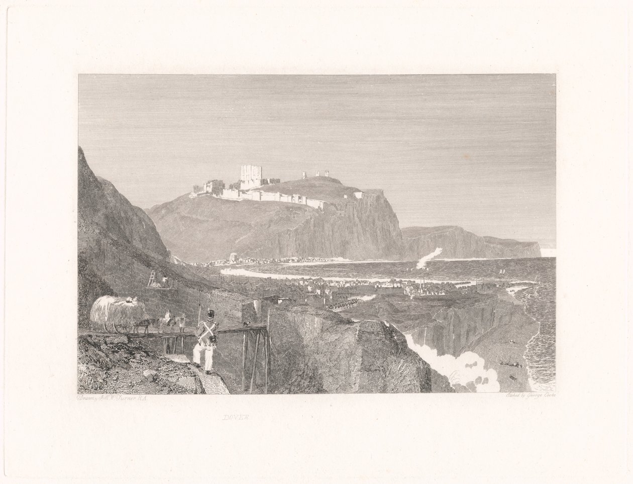 Dover fra Shakespeares Cliff af George Cooke