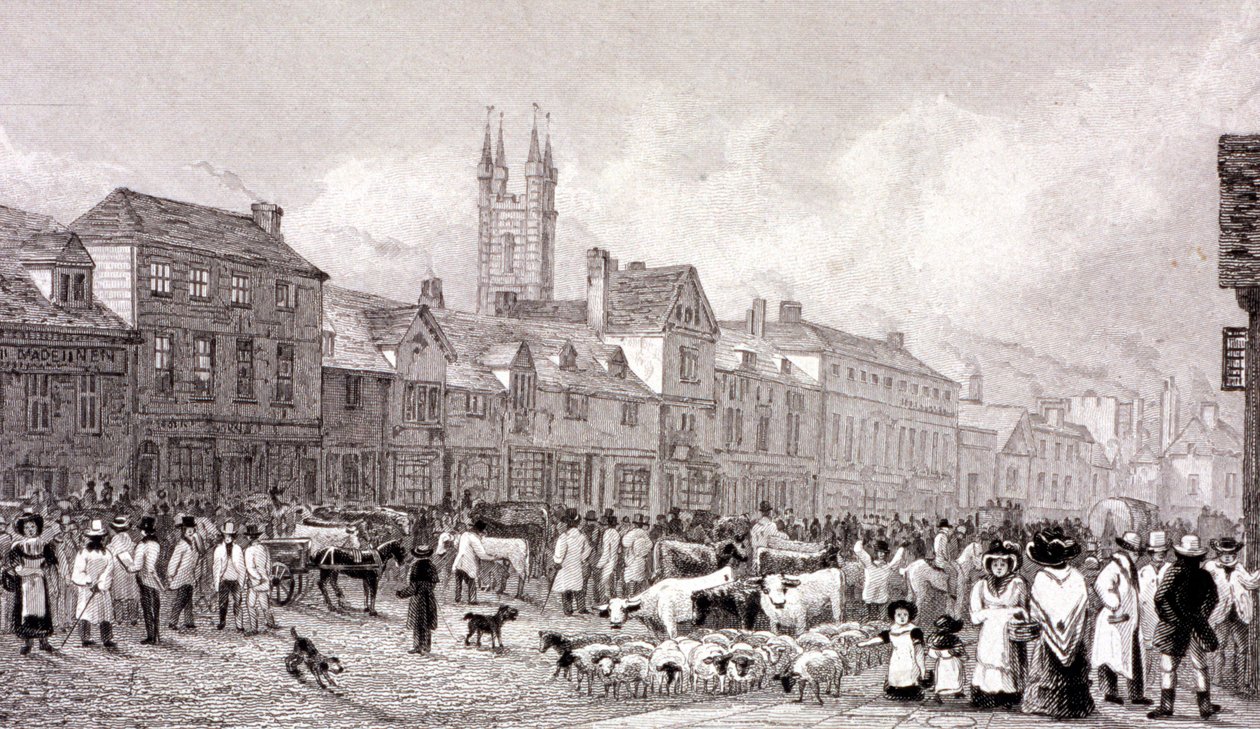 Smithfield Market, London, c1830 af George Cooke