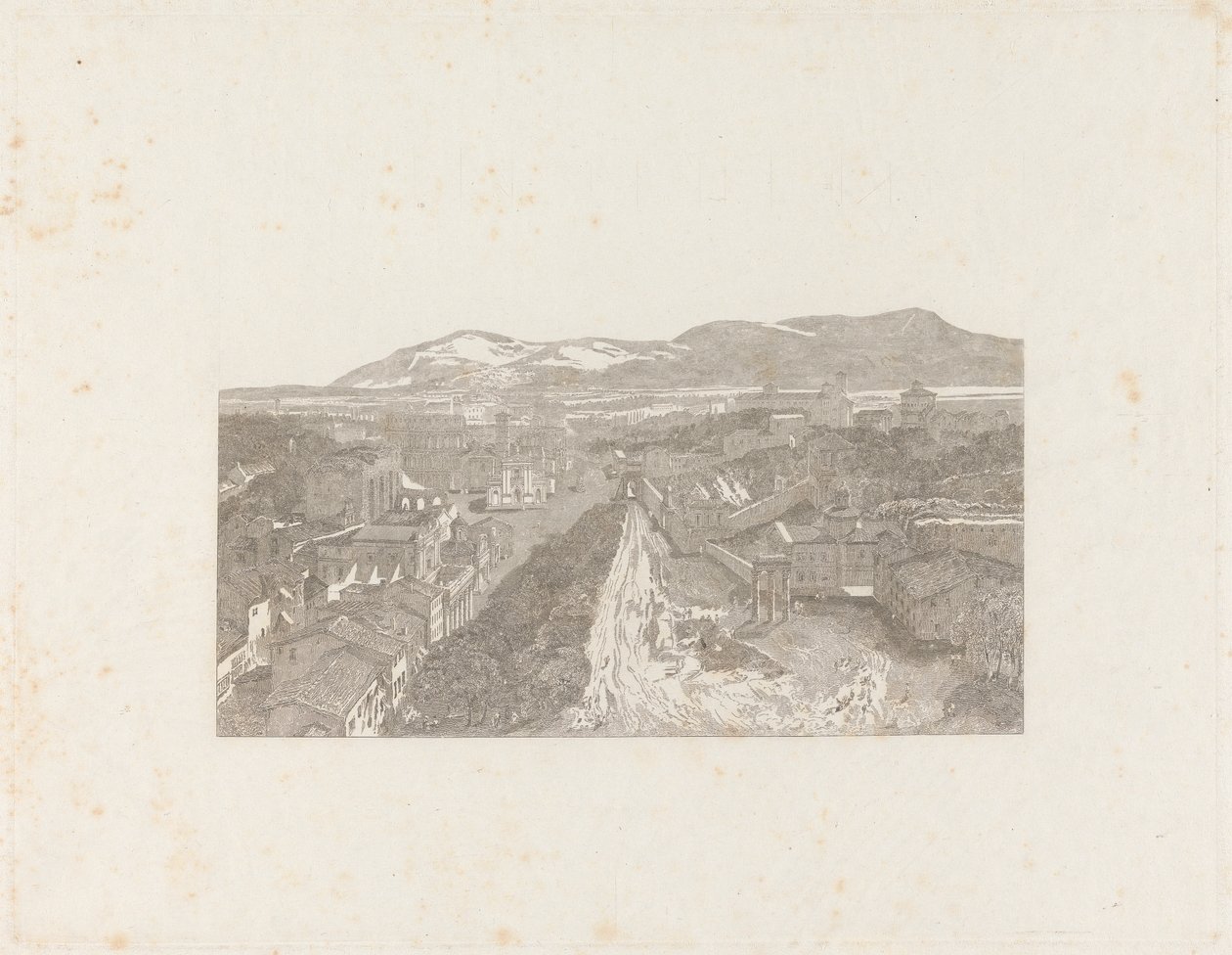 Forum Romanum fra Capitoltårnet af George Cooke