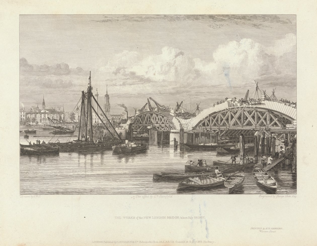 The Works of the New London Bridge af George Cooke
