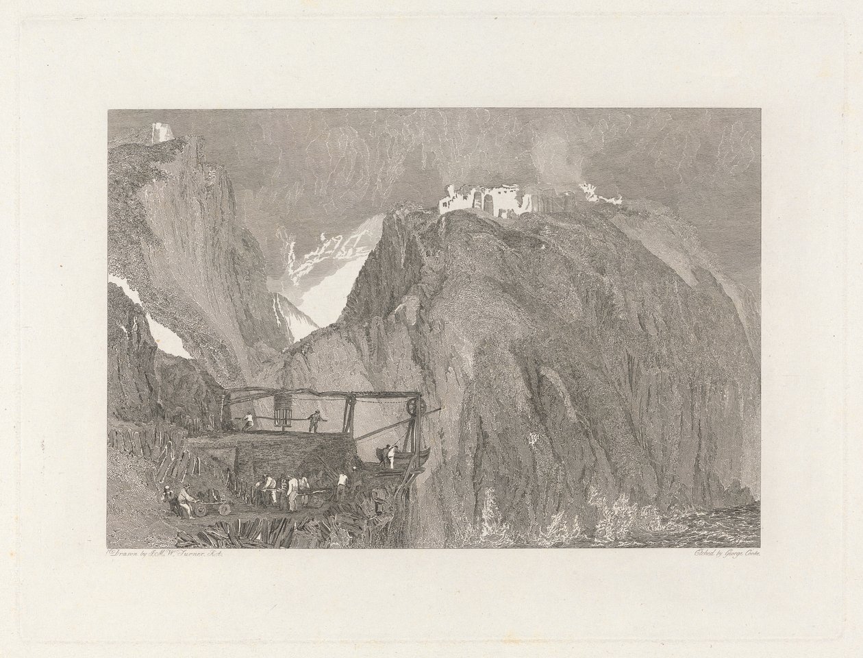 Tintagel Castle, Cornwall af George Cooke