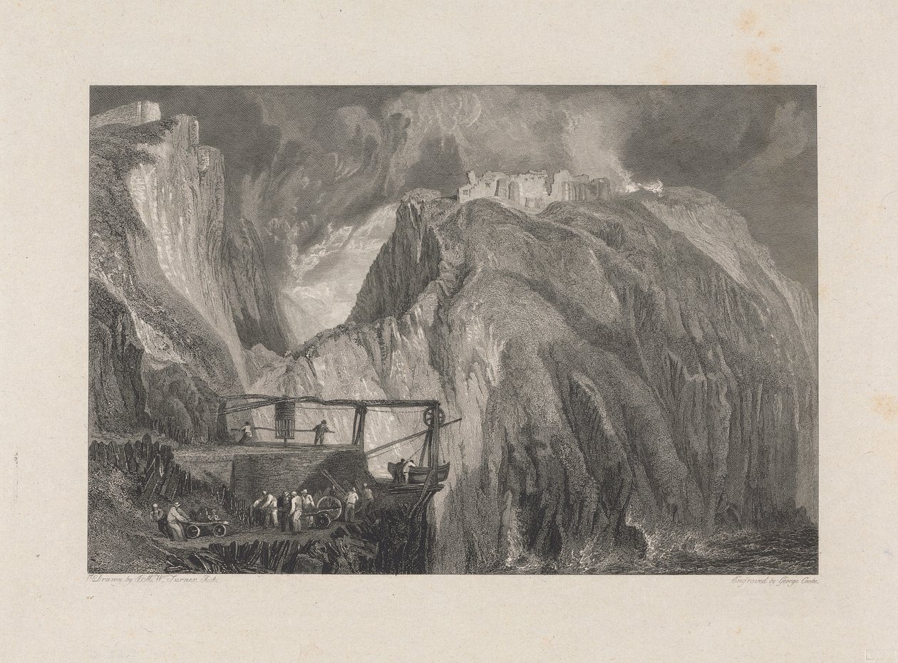 Tintagel Castle, Cornwall af George Cooke