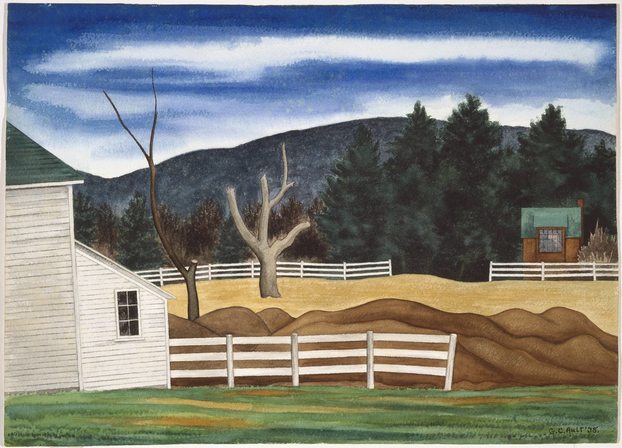 Woodstock Landscape, marts af George Copeland Ault