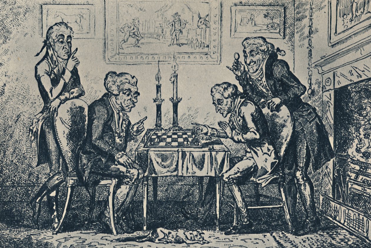 Et spil skak, 1948 af George Cruikshank