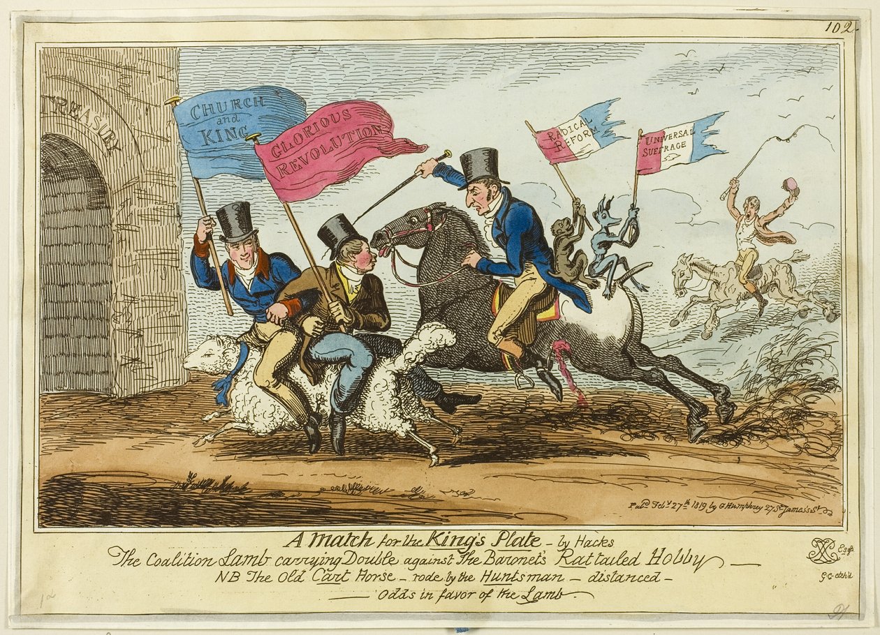 En kamp for Kings Plate-By Hacks af George Cruikshank