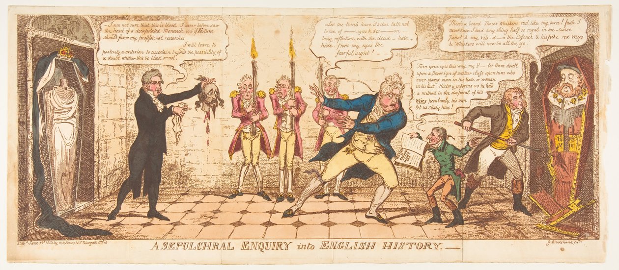 A Sepulchral Inquiry into English History, 1. juni 1813. af George Cruikshank
