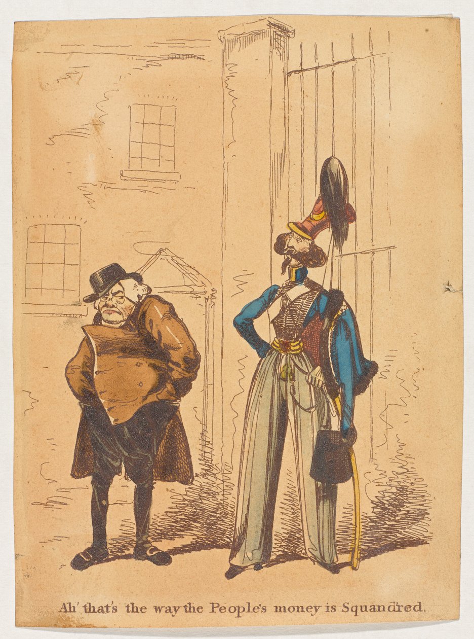 Ah, det er måden, Folkets penge er sqandrøde af George Cruikshank