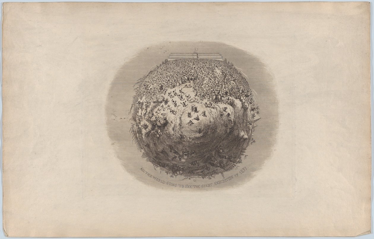 Hele verden skal se den store udstilling fra 1851 af George Cruikshank