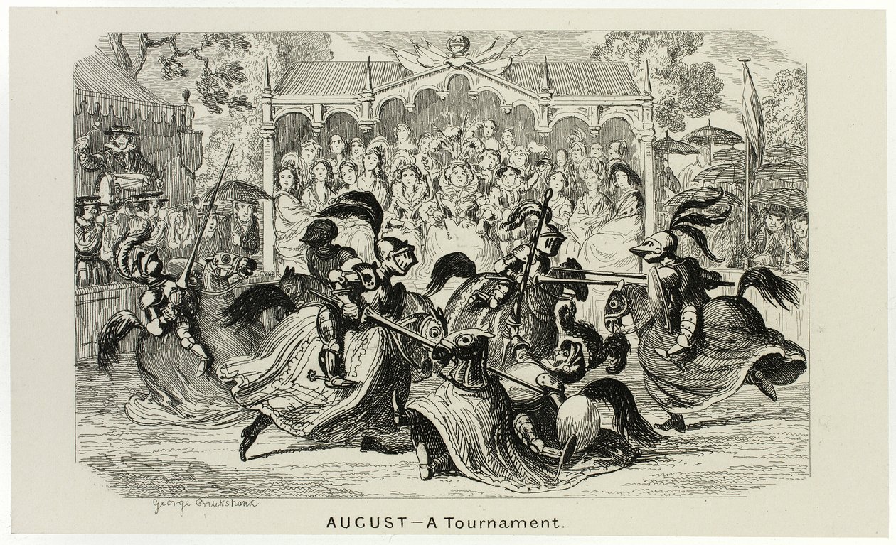 August - En turnering fra George Cruikshanks stålstik til The Comic Almanacks: 1835-1853 af George Cruikshank