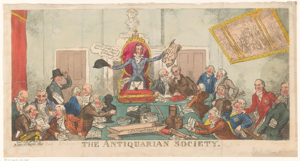 Versammlung der Society of Antiquaries af George Cruikshank