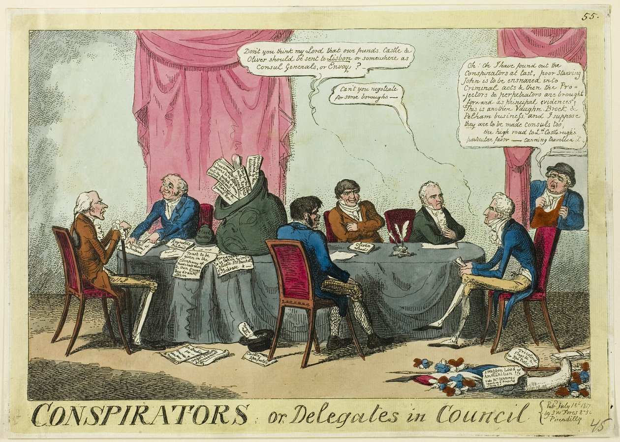 Konspiratorer eller delegerede i rådet af George Cruikshank
