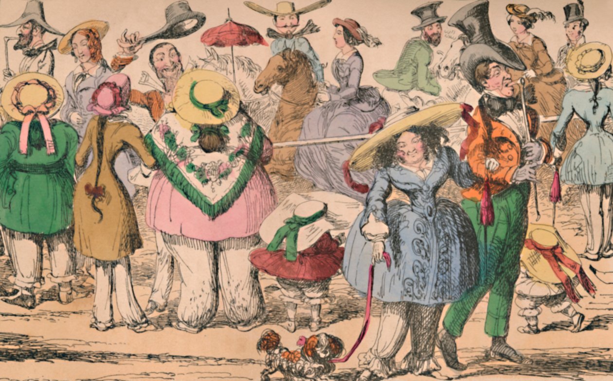 Cruikshanks Exhibition of Bloomers i Hyde Park, 1852, c1870 af George Cruikshank