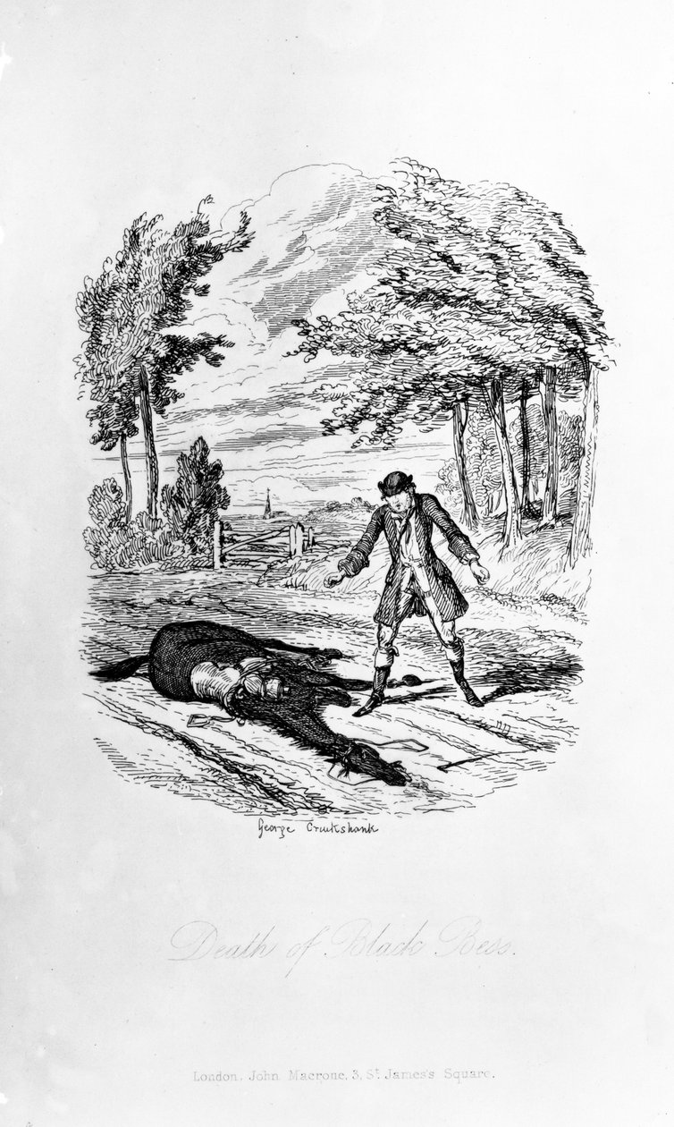 Death of Black Bess, illustration fra 