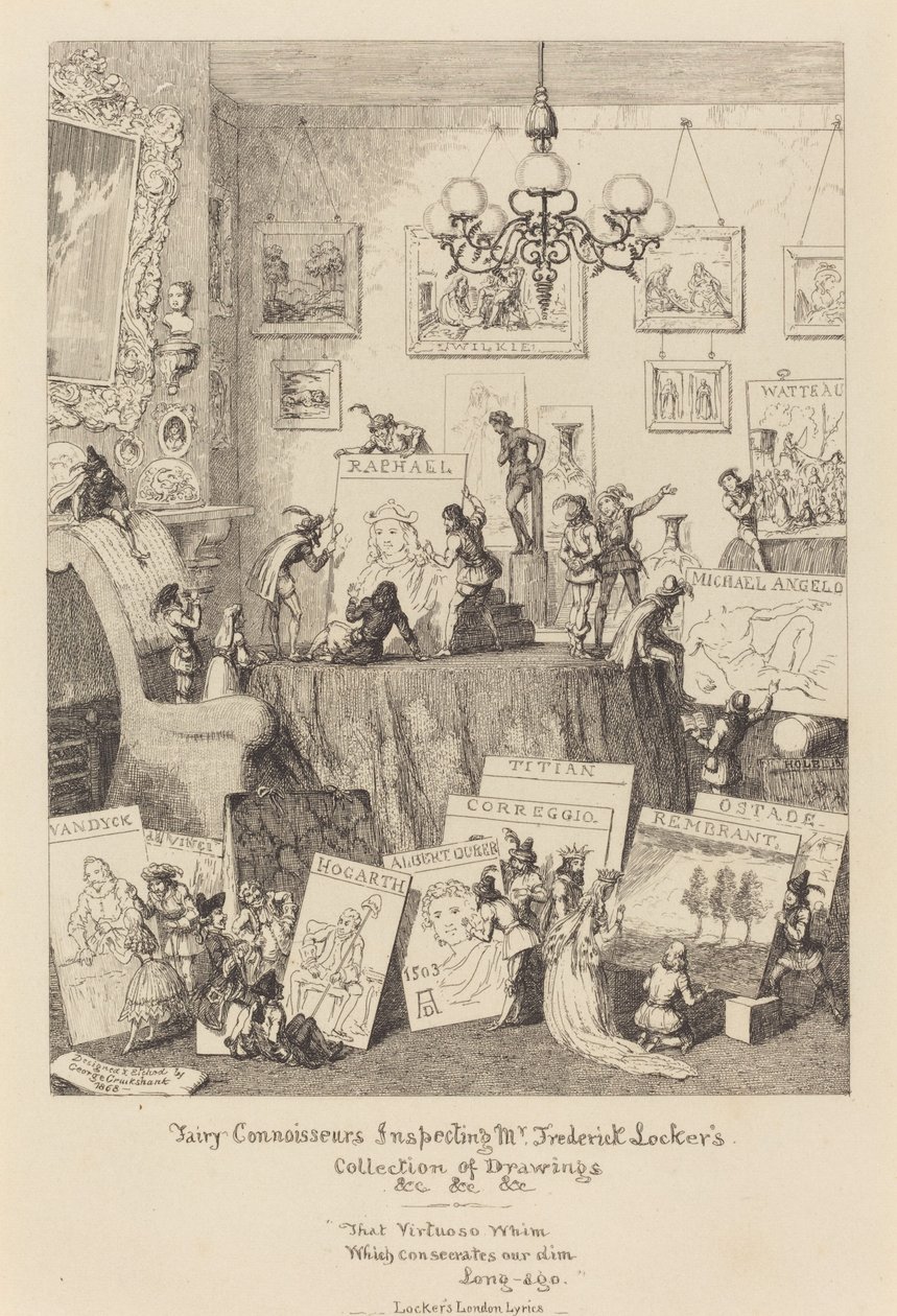 Fairy Connoisseurs inspicerer Mr. Frederick Lockers samling af tegninger af George Cruikshank