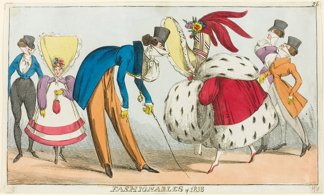 Modebevidste fra 1818 af George Cruikshank