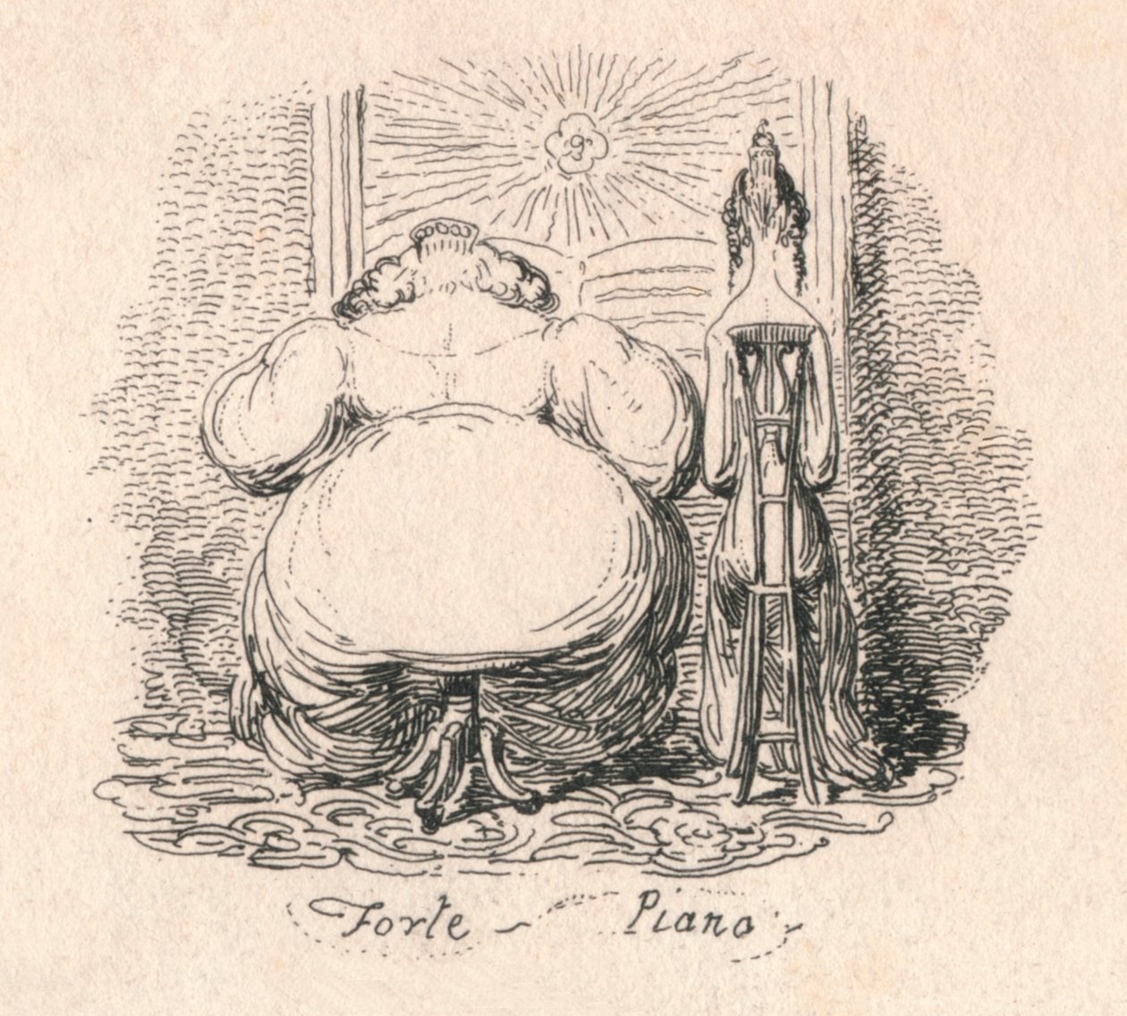 Forte Piano, 1829 af George Cruikshank
