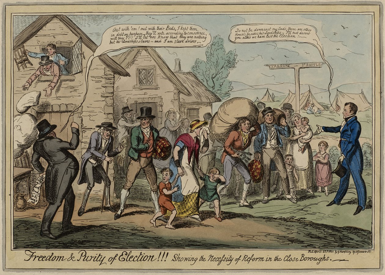 Valgfrihed og renhed!!! Viser nødvendigheden af reformer i de nære bydele, udgivet 23. april af George Cruikshank