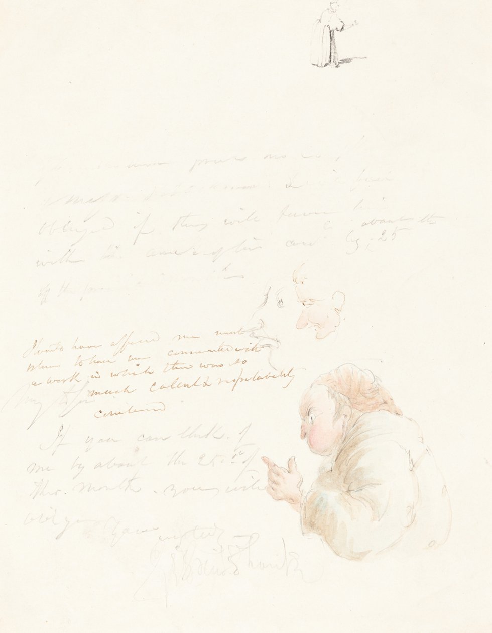 Halvlængde af en advokat og andre skitser af George Cruikshank