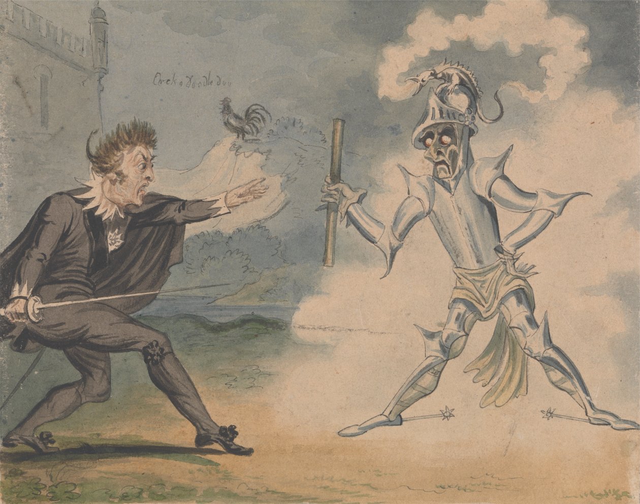 Hamlet og spøgelset af George Cruikshank