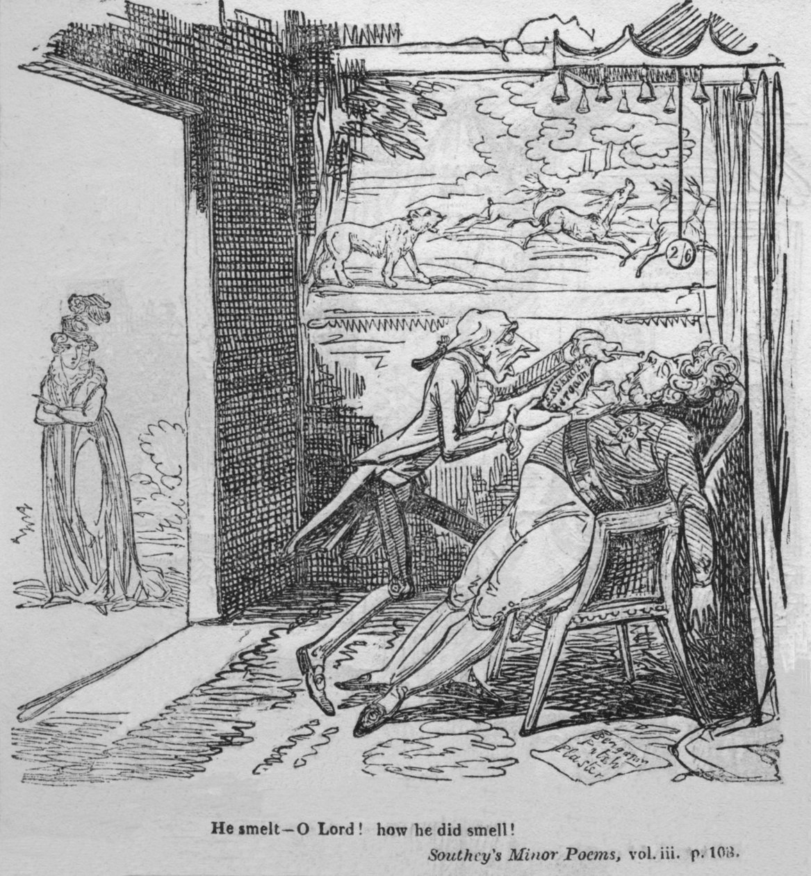 Han lugtede - O Herre! Hvordan han lugtede!, c1820. af George Cruikshank