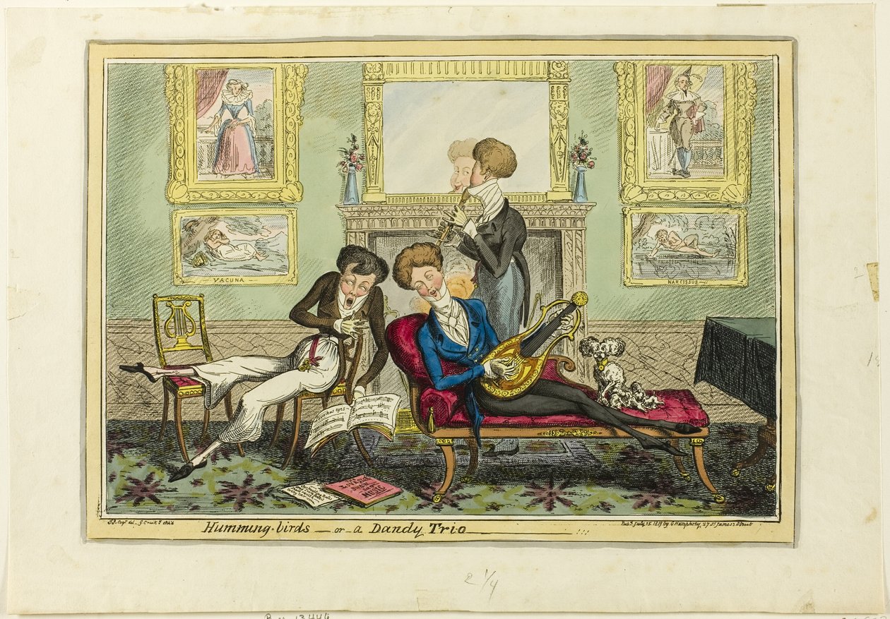 Humming Birds eller A Dandy Trio af George Cruikshank