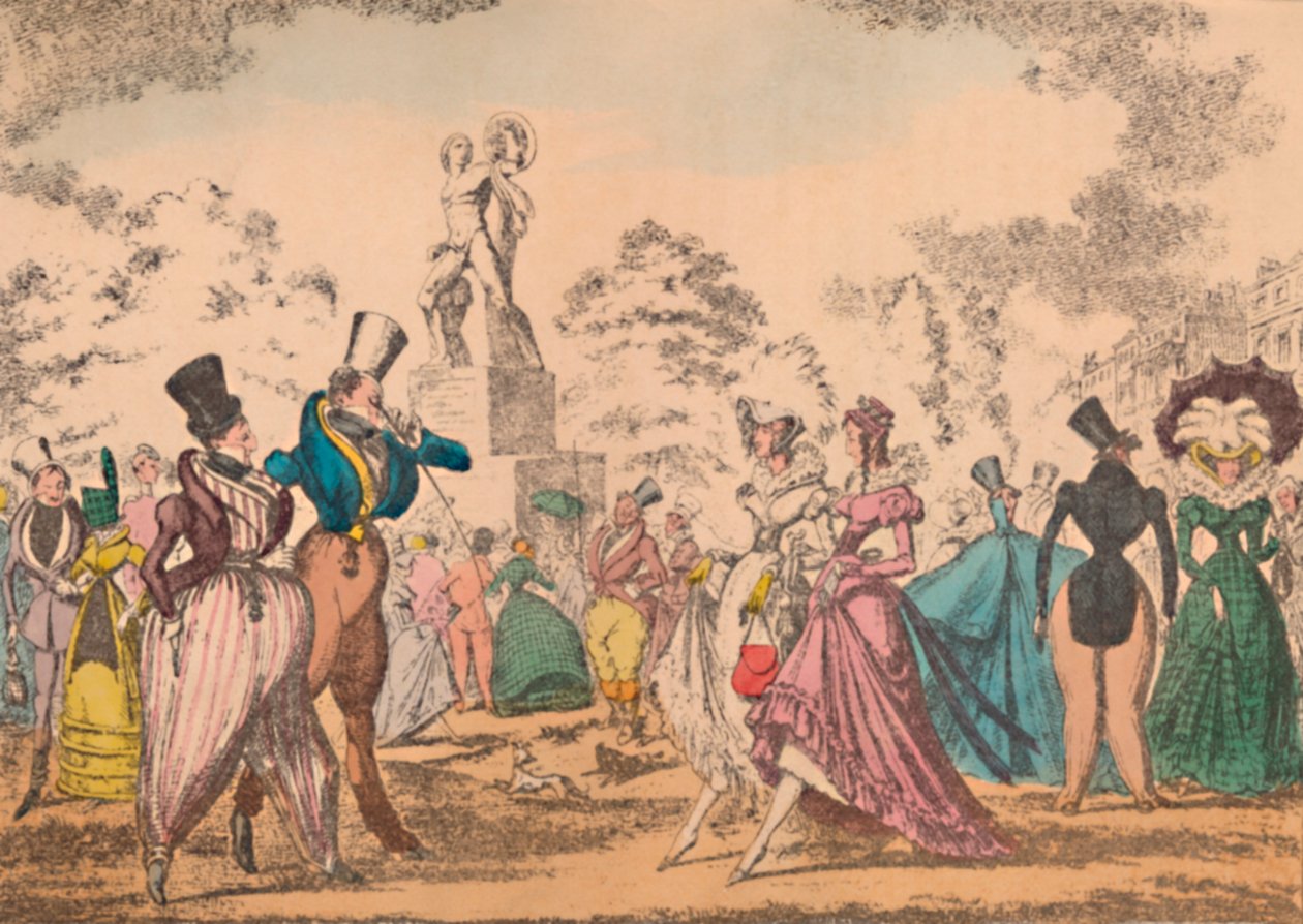 Hyde Park Corner i 1822, c1870 af George Cruikshank