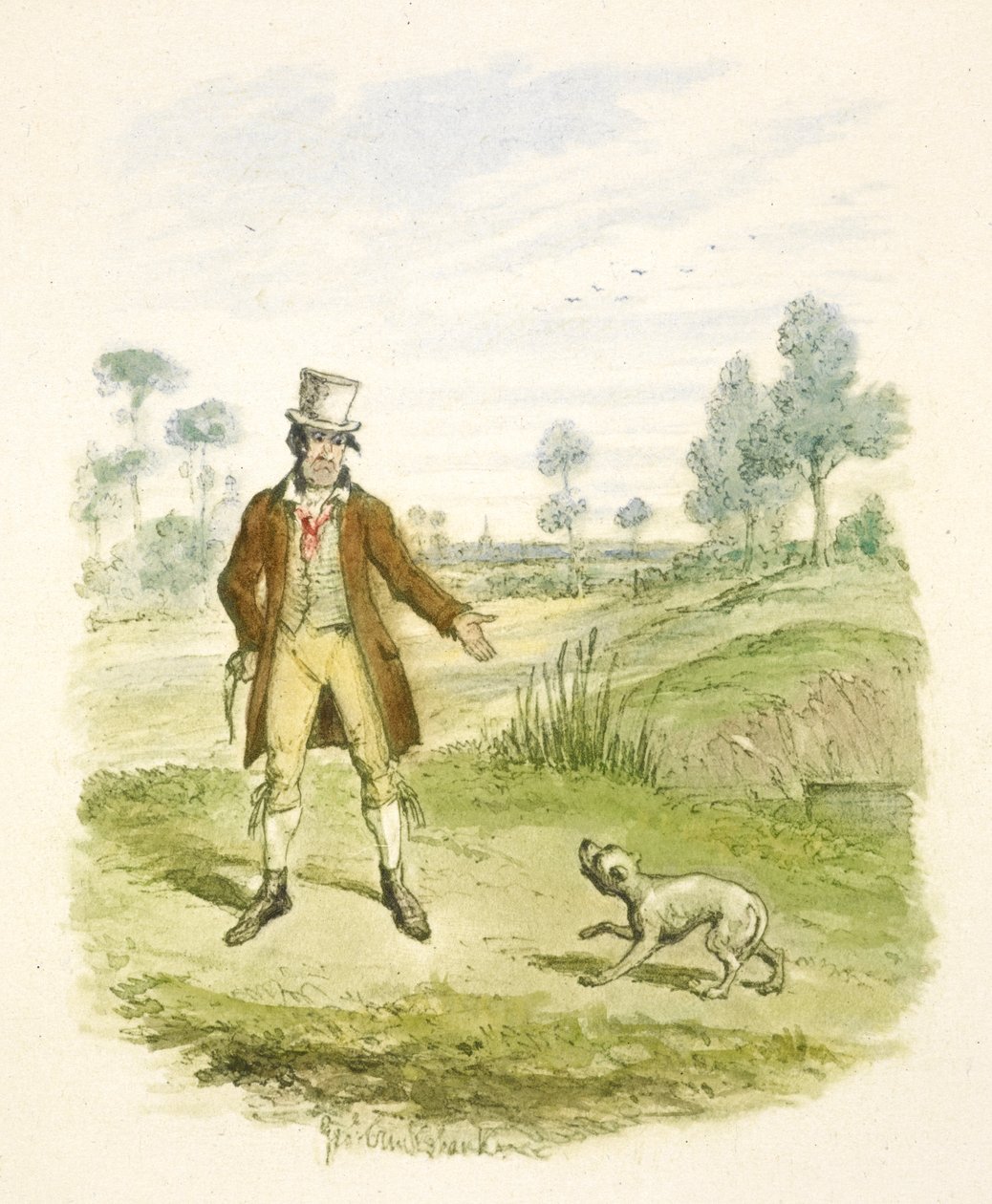 Illustration til "Oliver Twist" af George Cruikshank