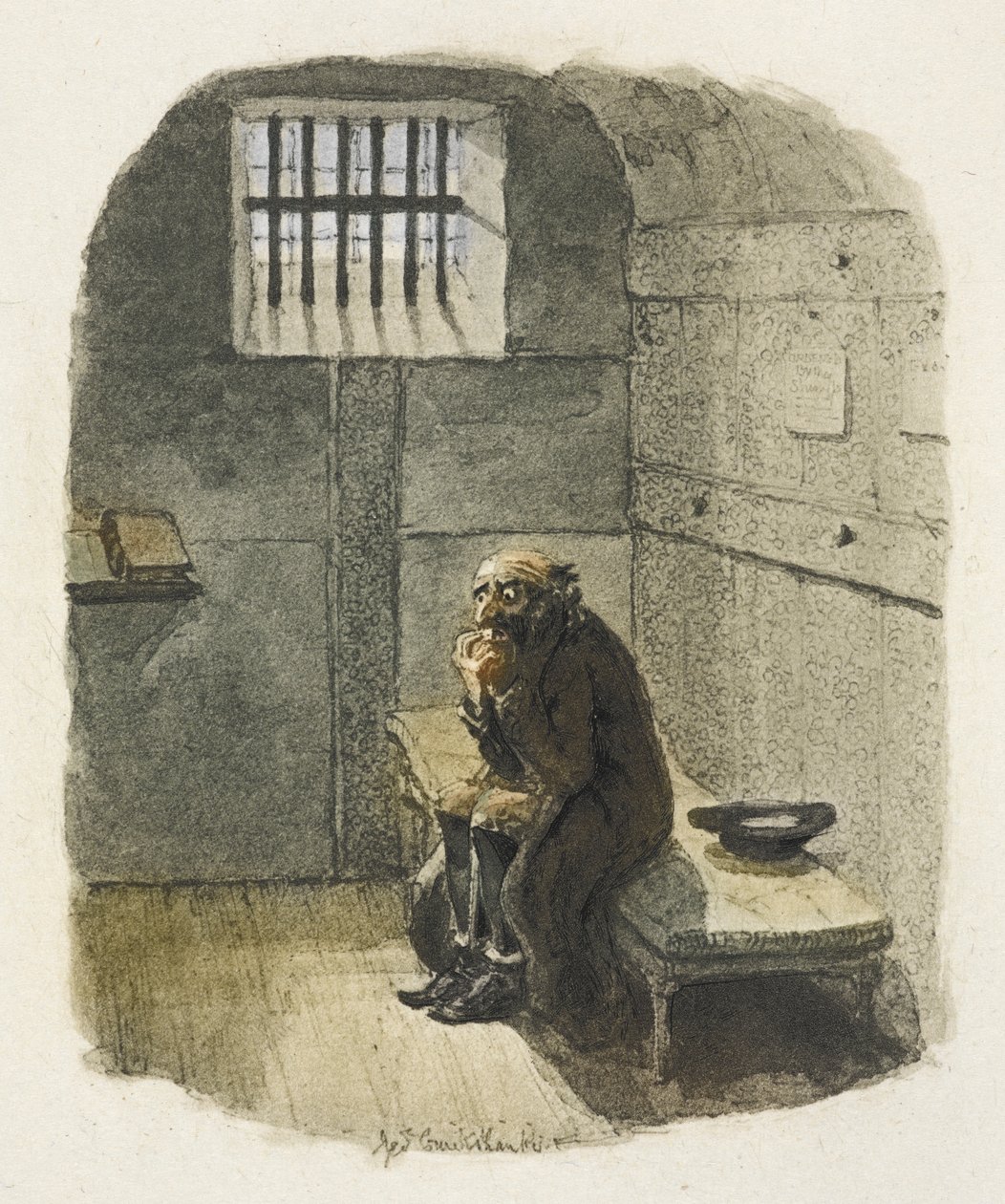 Illustration til "Oliver Twist" af George Cruikshank