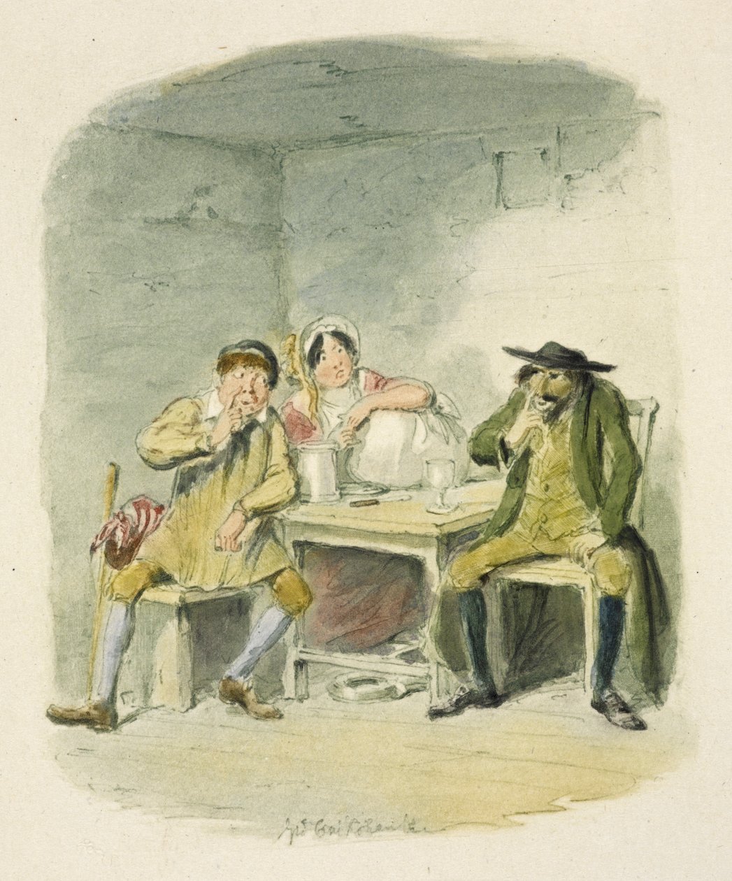 Illustration til "Oliver Twist" af George Cruikshank