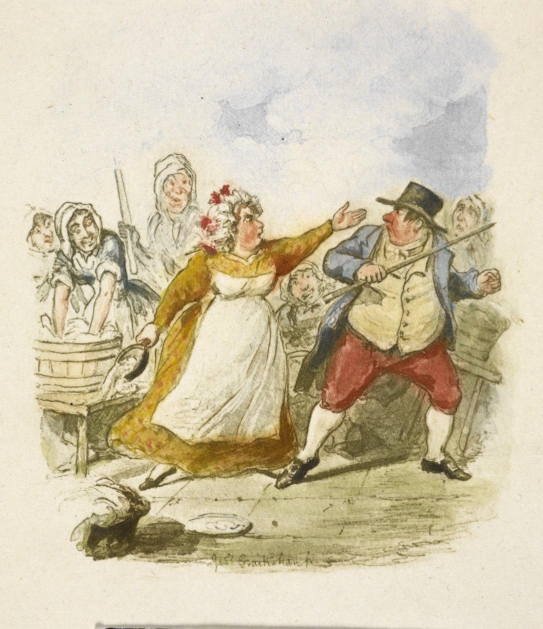 Illustration til "Oliver Twist" af George Cruikshank