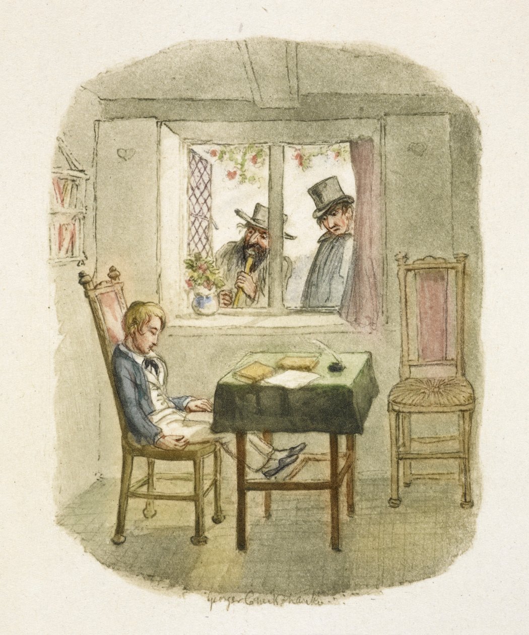 Illustration til "Oliver Twist" af George Cruikshank