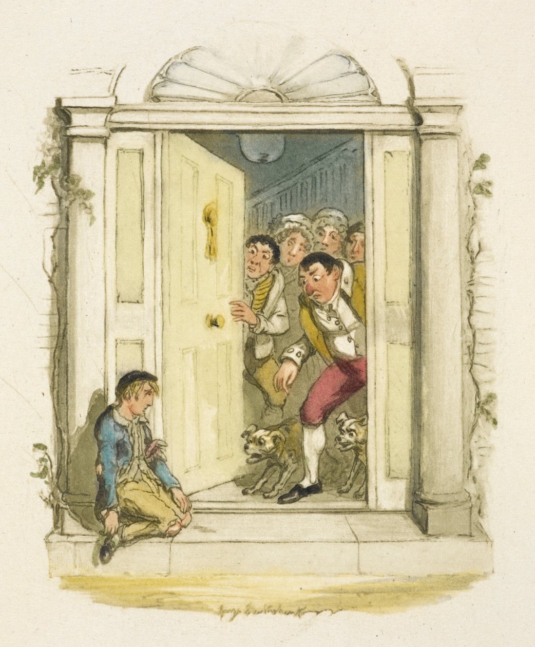 Illustration til "Oliver Twist" af George Cruikshank