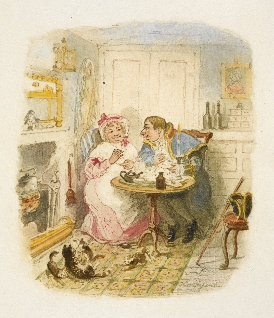 Illustration til "Oliver Twist" af George Cruikshank