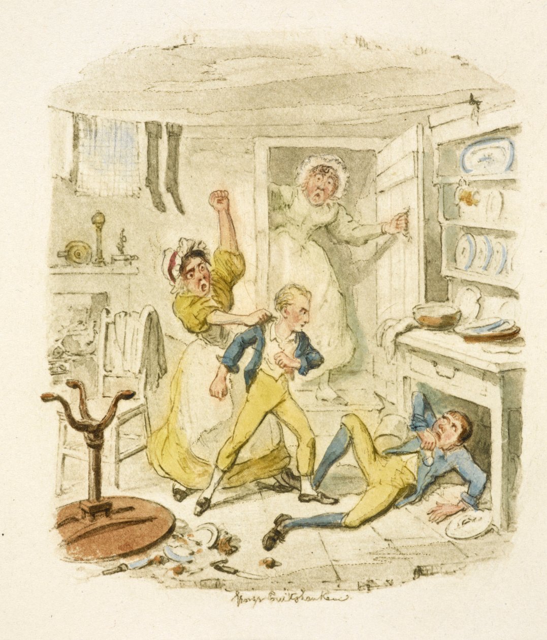 Illustration til "Oliver Twist" af George Cruikshank