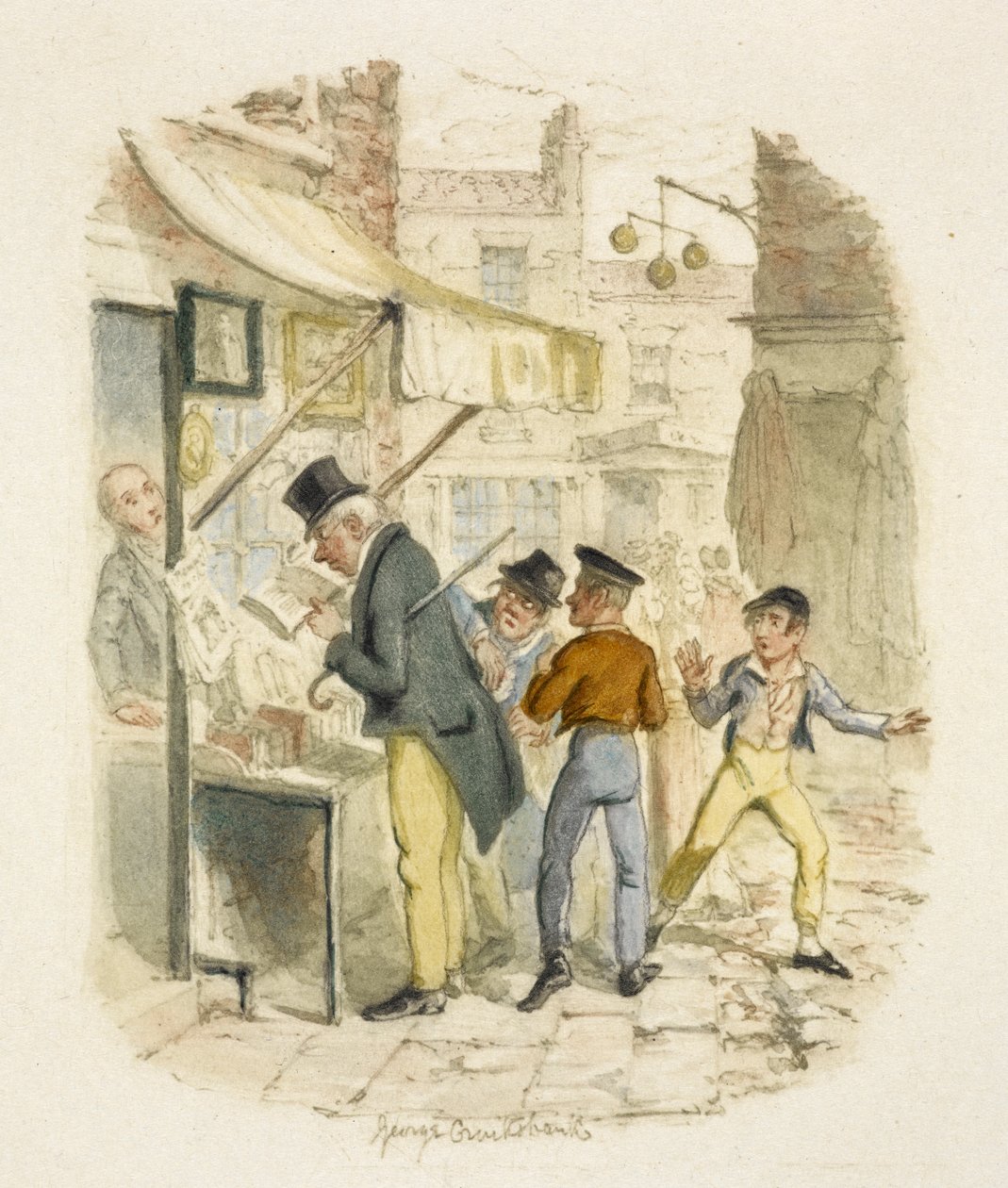 Illustration til "Oliver Twist" af George Cruikshank