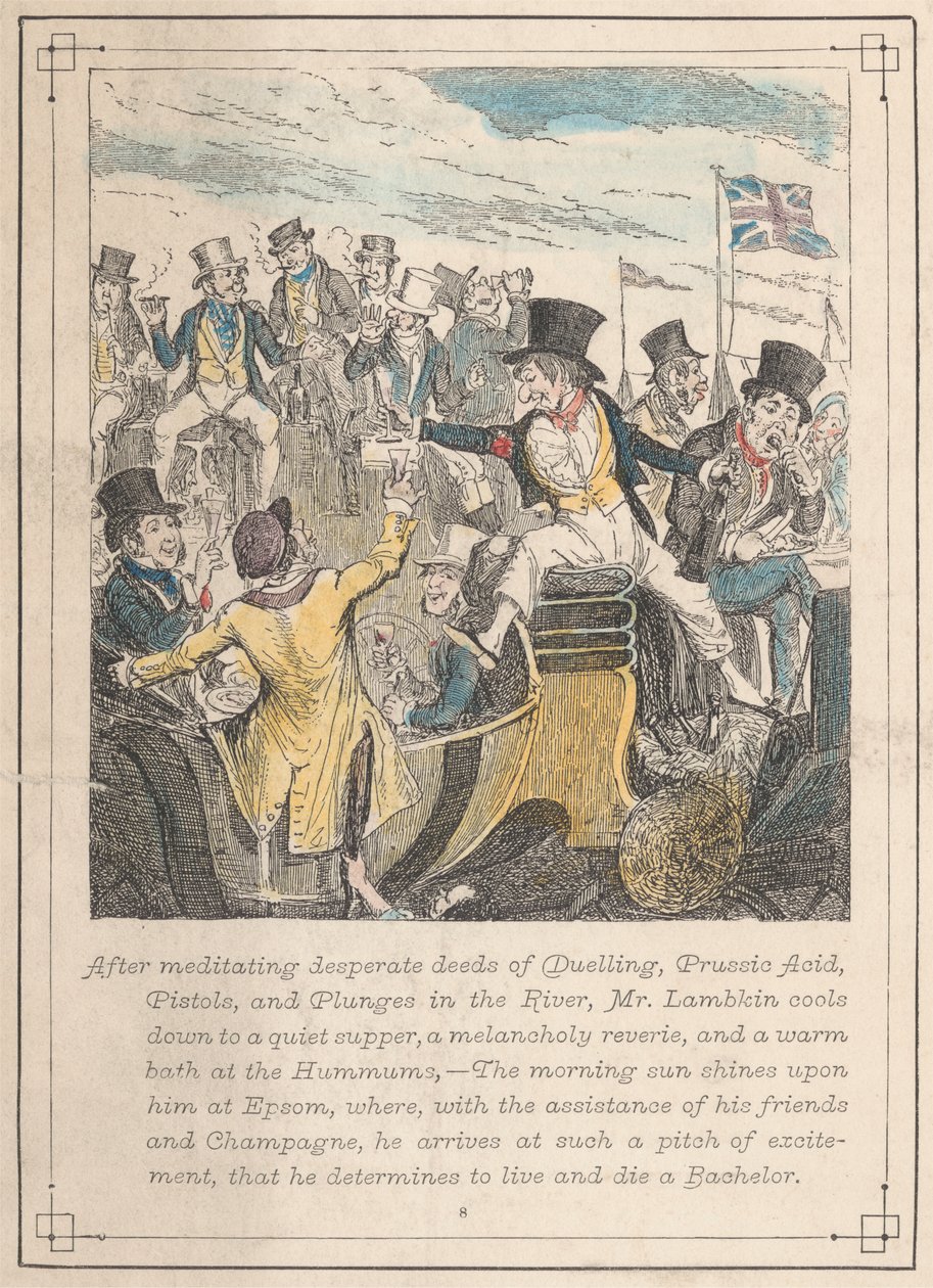Illustrationer fra Mr. Lambkin, plade 8 af George Cruikshank