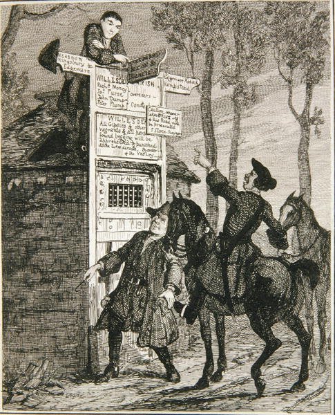 Jack flygter fra buret i Willesden, illustration fra 