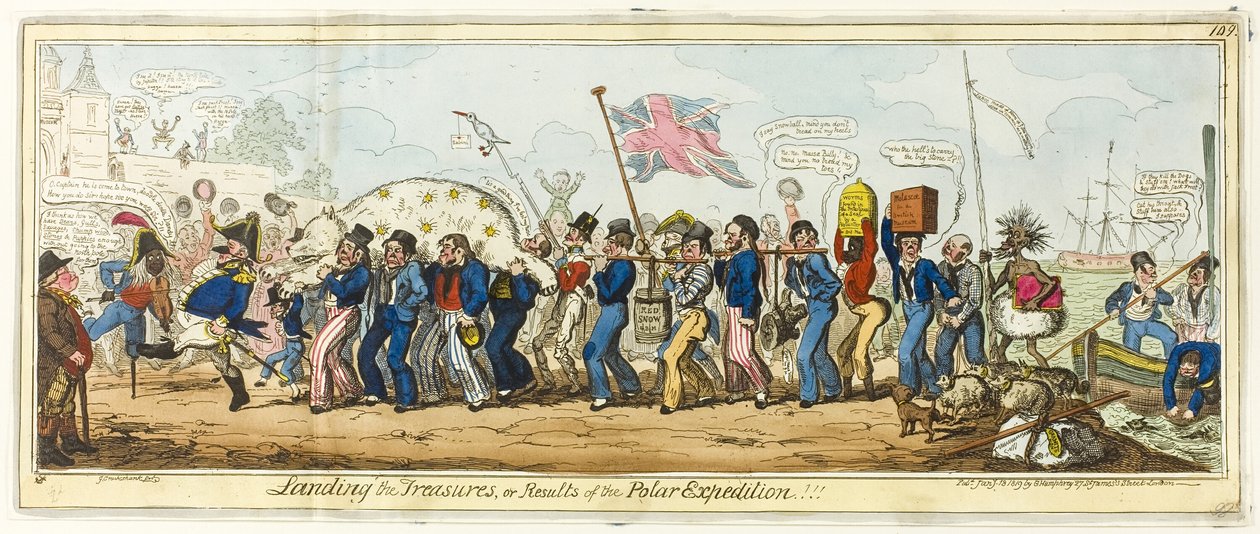 Landing af skattene af George Cruikshank
