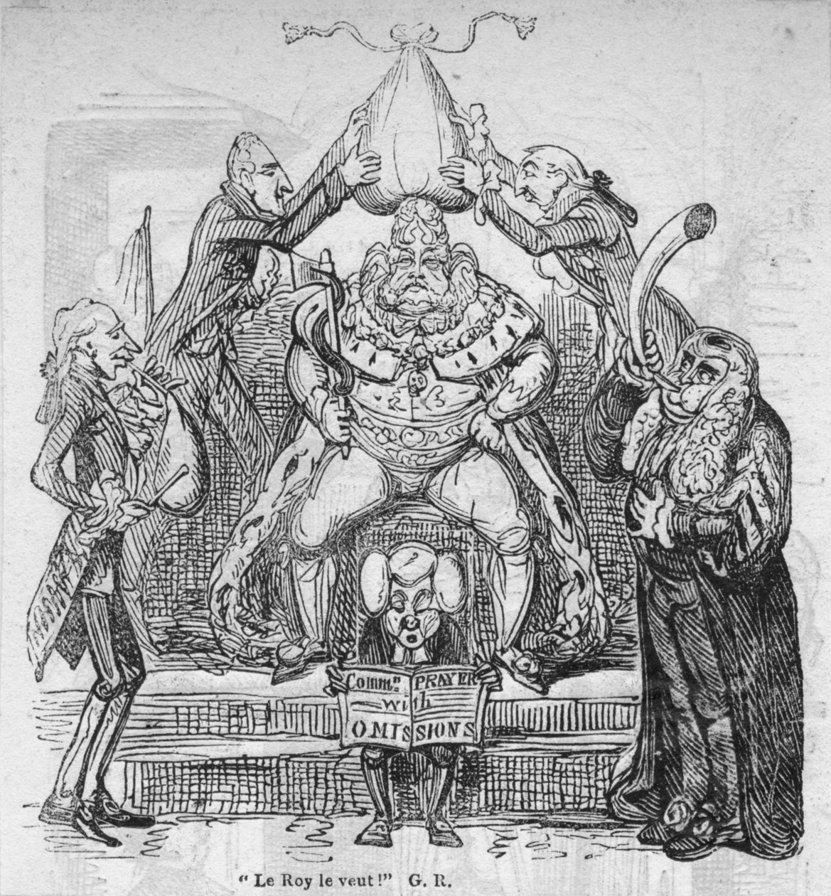 Roy vil have det! G.R., c1820. af George Cruikshank