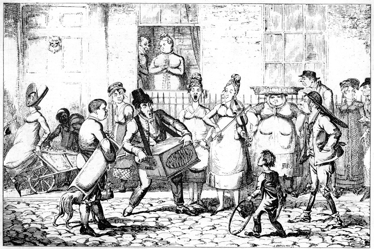 Savoyarderne, 1818. af George Cruikshank